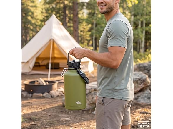 Konokyo 50 oz Insulated Stainless Steel Water Bottle Green