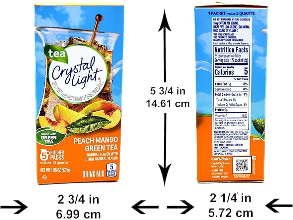 Crystal Light Peach Mango Tea, 3pk