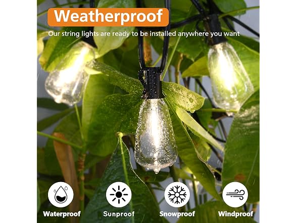Brightever Dimmable Outdoor String Lights