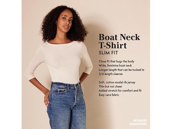 Amazon Essentials Women 3/4 Sleeve T-shirt