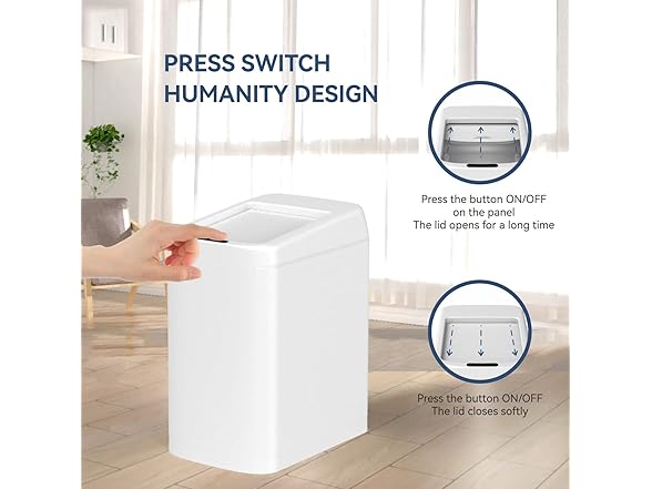 ELLO&ALLO 13 Gallon Kitchen Trash Can 