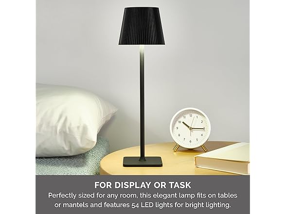 Mikasa Fluted Rechargeable LED Table Lam