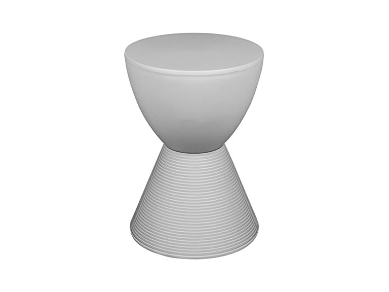 LeisureMod BS12LGR Boyd Round Side Table Light Grey