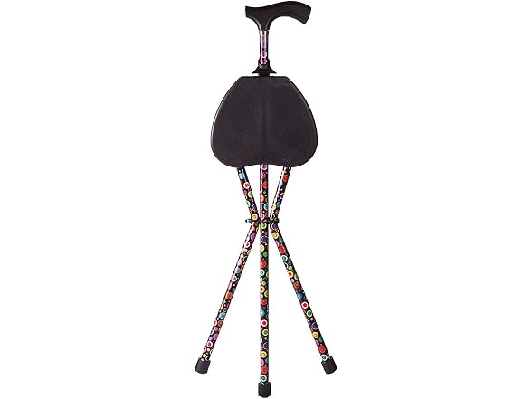 Switch Sticks Folding Cane with Seat 34in Bubbles