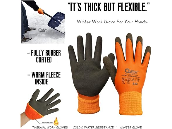 QEAR 1 Pair Thermal Work Gloves