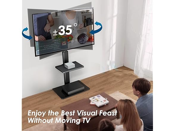 FITUEYES Floor TV Stand | 1 Shelf