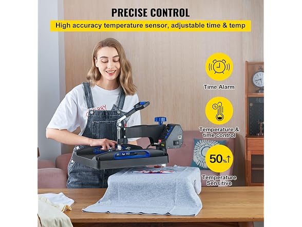 Heat Press, 12 x 15 inches 800W, 5-in-1 Combo