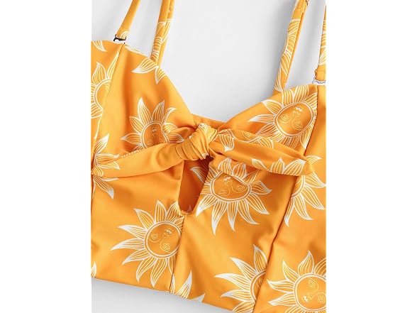 Zaful Women (S) Keyhole Tied High Waisted Swimsuit