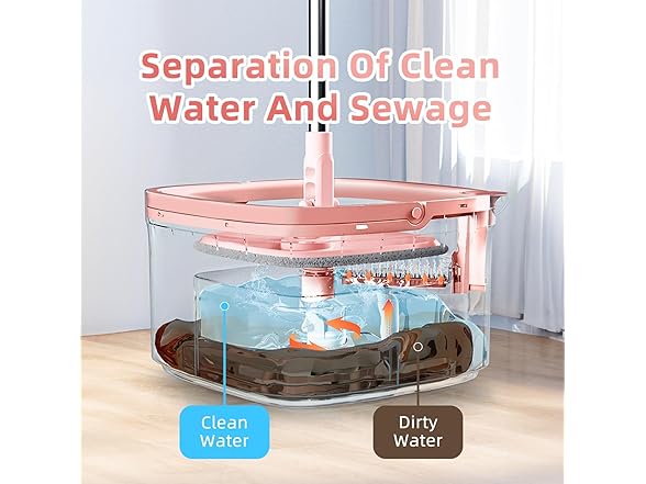 KZKR Spin Mop and Bucket Set- 6 Pads