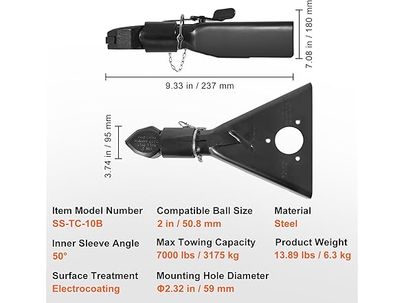 VEVOR A-Frame Trailer Coupler