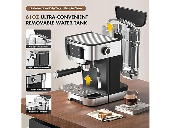 Professional Espresso Maker With Auto Milk Frother