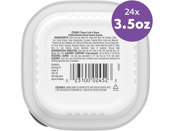 24CT Cesar Classic Loaf in Sauce Adult Wet Dog Food