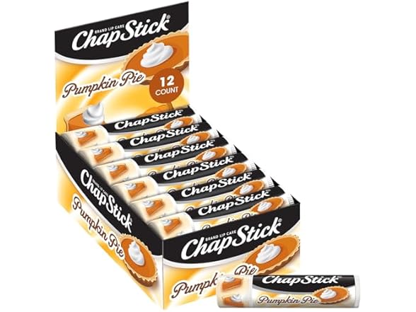 (12 Count) ChapStick Bulk Lip Balm Pumpkin Pie