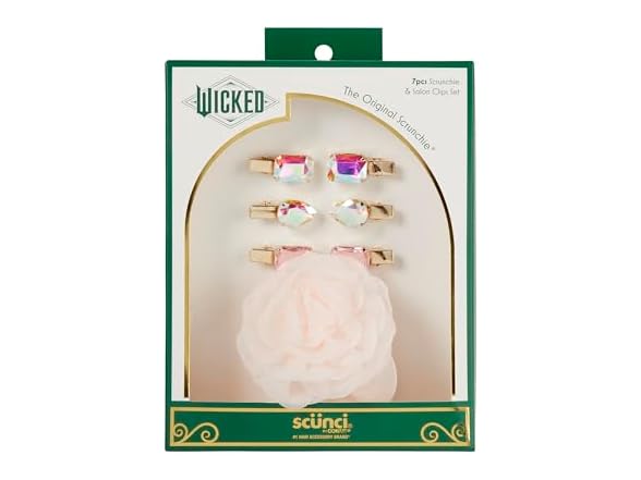 Conair Wicked Glinda Scrunchie & Hair Clip set