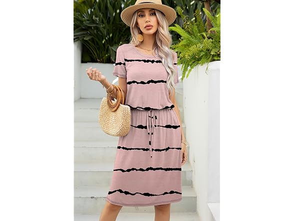 Levaca Women (XL) Summer Casual Belly Beach Dress