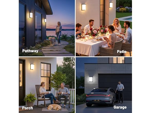 Tesjaso Modern Outdoor Wall Lights 3CCT