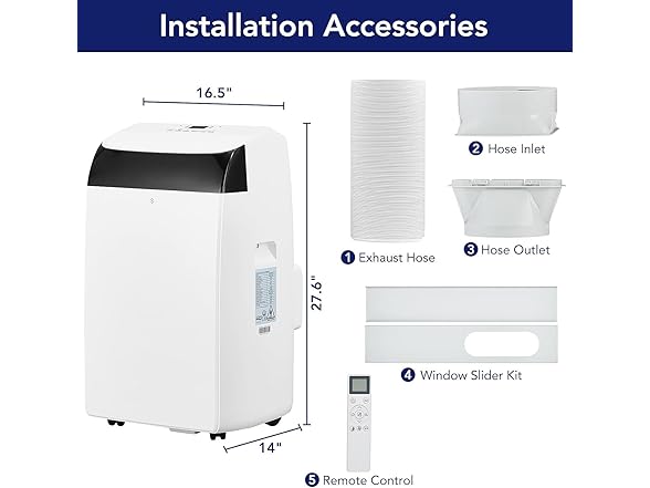 GarveeLife 12,000 BTU Portable Air Conditioner BK
