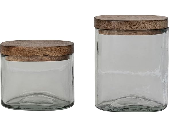 Creative Co-Op 1 Cup Hand-Blown Glass Jar 