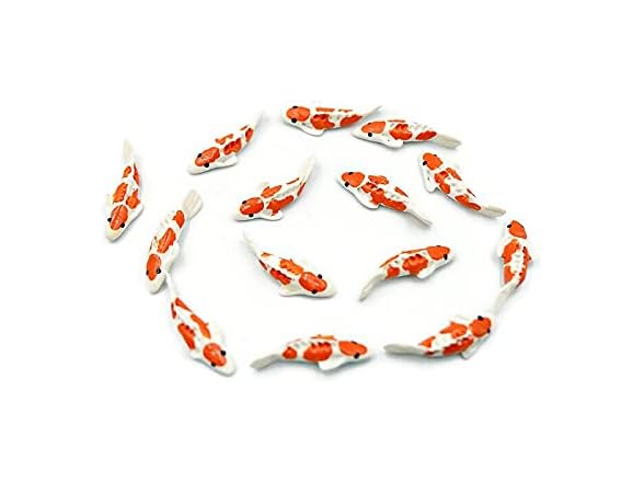 1shopforyou Lot of 12 Miniature Koi Fish