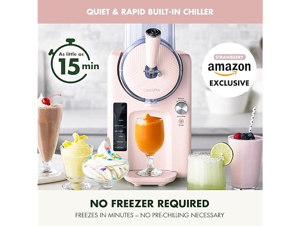 GreenPan Frost Ice Cream Maker & Slushie Machine Pink