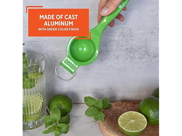 IMUSA Cast Aluminum Lime Squeezer, Green