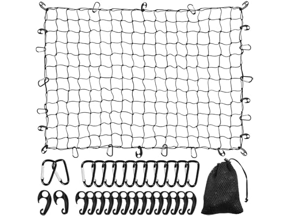 WSSROGY 4' x 6' Cargo Net Stretches to 6' x 12'