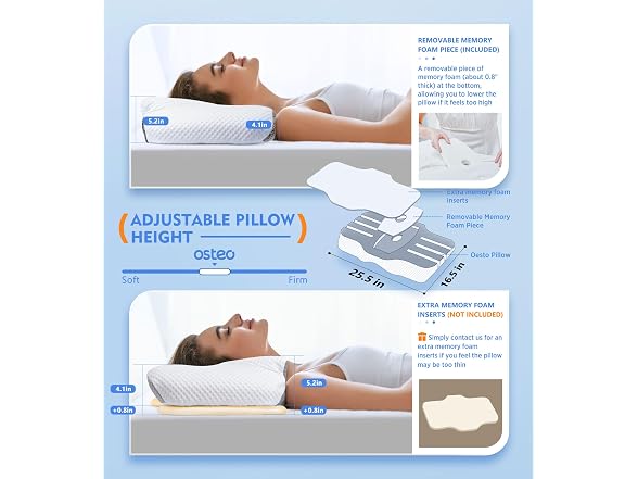 Osteo Bed Pillow for Neck Pain Relief