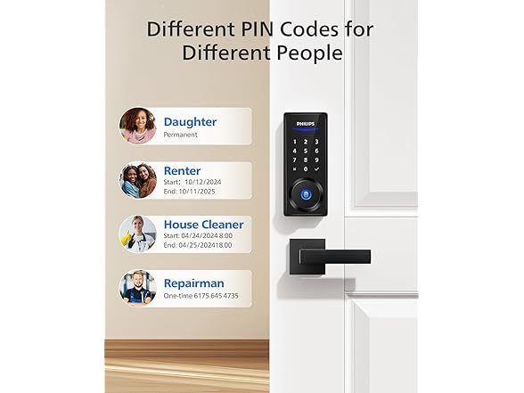 Philips Smart Lock w/Handles, Keyless Lock Set