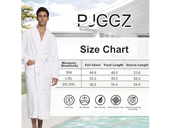 PJGGZ Men's Shawl Collar Bathrobe