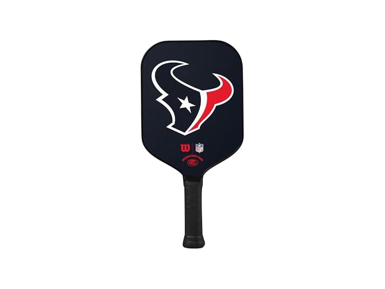 Wilson NFL Collection Fierce Team Pickleball Paddle - Grip Size 2-4 1/4", Houston Texans