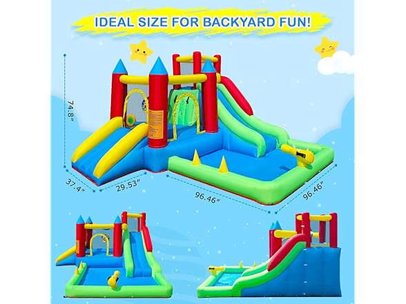 COCOFISH 9 in 1 Inflatable Bounce House