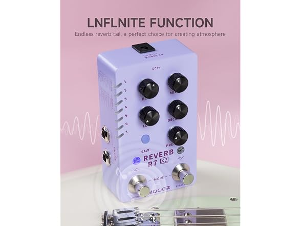 R7 X2 Stereo Multi Reverb Pedal