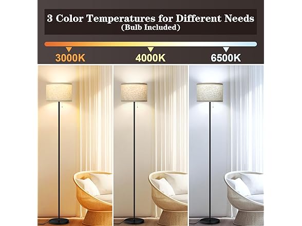 VerRon 3 Color Temperature Floor Lamp