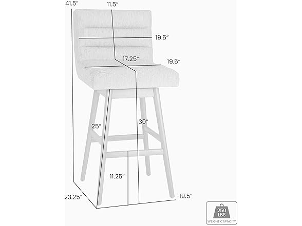 Armen Living Elias 30" Swivel Barstool