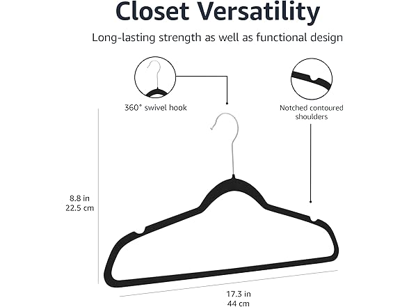 Amazon Basics Slim Velvet Hangers 30 PK