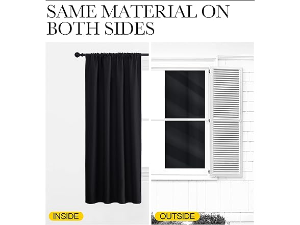 NICETOWN Halloween Black Blackout Curtain Blinds