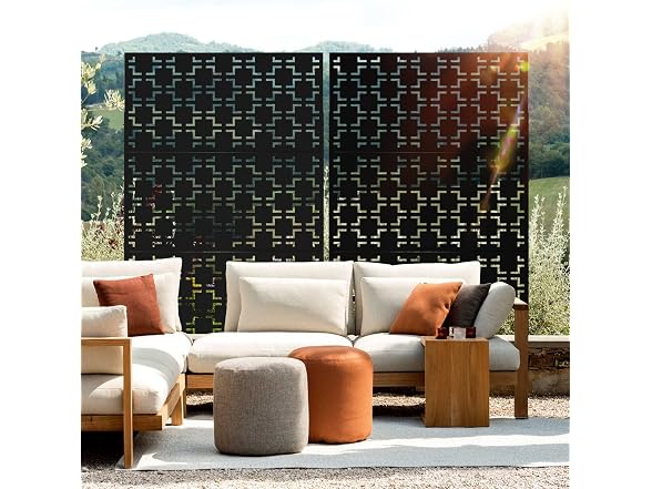 Metal Privacy Screen Outdoor 72 H 47 W