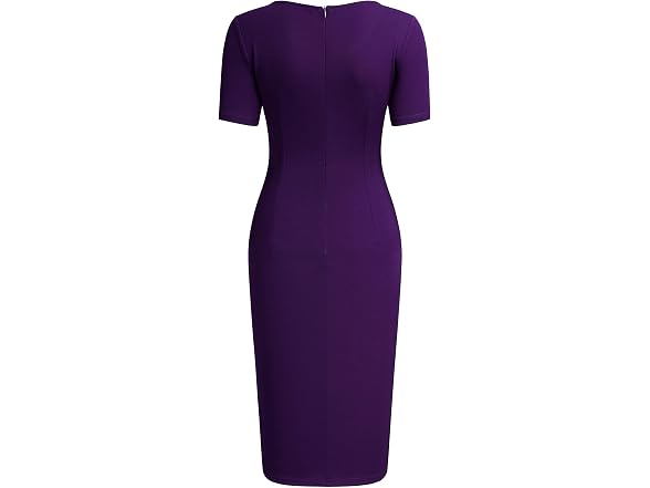 Aisize Women (L) Ruffle Peplum Cocktail Knee Dress