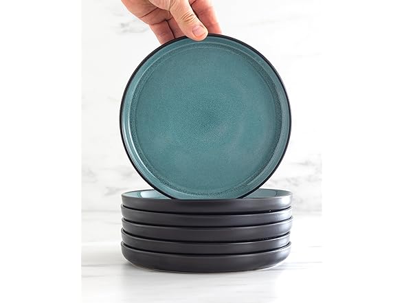 Ibiza-Style Stoneware Dinner Plates Set of 2