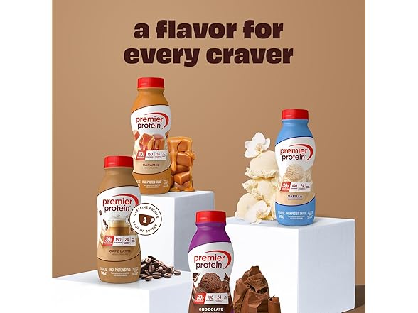 Premier Protein Shake Café Latte, 12 Pack