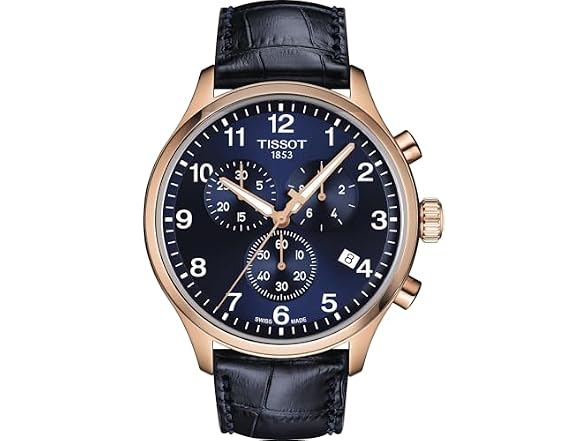 Tissot Chrono XL Classic Blue Leather Strap Watch