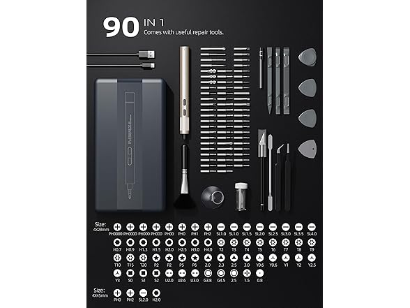 AmaLux Mini Electric Screwdriver Set