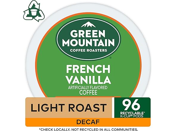 Green Mountain French Vanilla Decaf 96ct