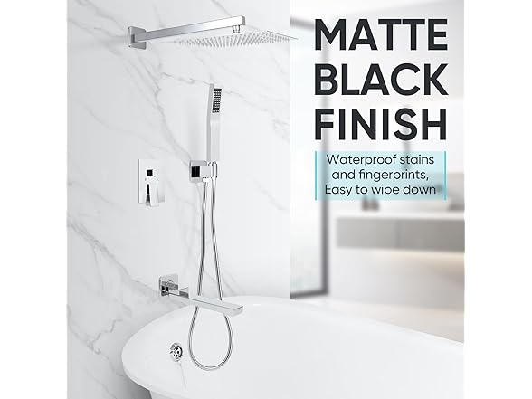 Dollate 10" Bathroom 3-Function Shower Faucet Set