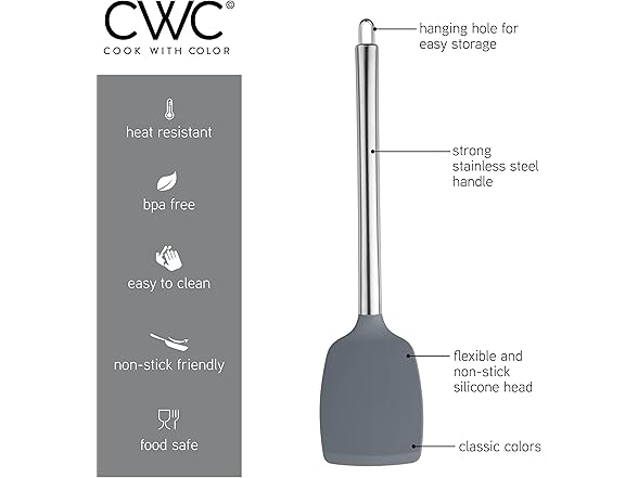 COOK WITH COLOR 5Pc Cooking Utensil Set