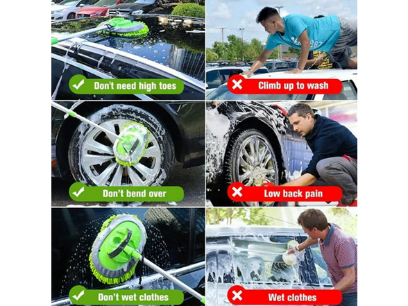 Route Auto Car Cleaning Washing Mop Brush Adjustable