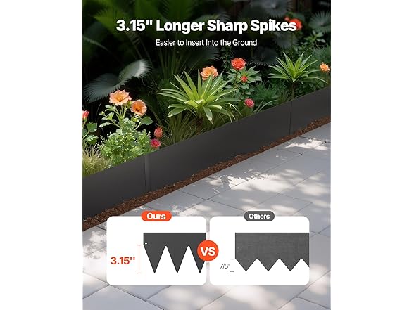 VEVOR 3-pack Steel Garden Edging Borders