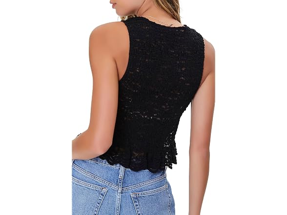 Forever 21 (M) Lace Scalloped Top