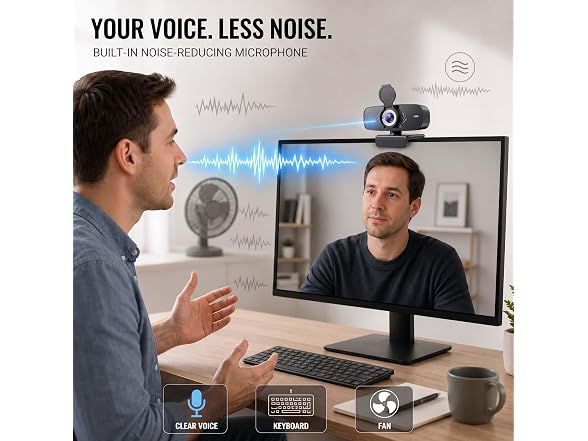 AEICIK 1080P Webcam Privacy Cover USB-C