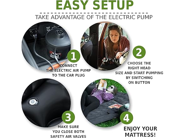 Zone Tech TA0006 Car Trunk Inflatable Air Mattress